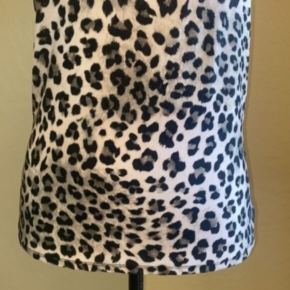 Evolution And Creation Leopard Print Racerback Tank Top Small Beige & Black - Picture 5 of 9